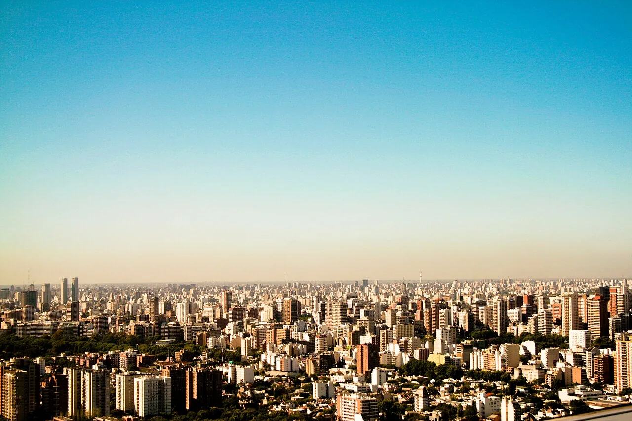 Panorama of the Belgrano district in Buenos Aires